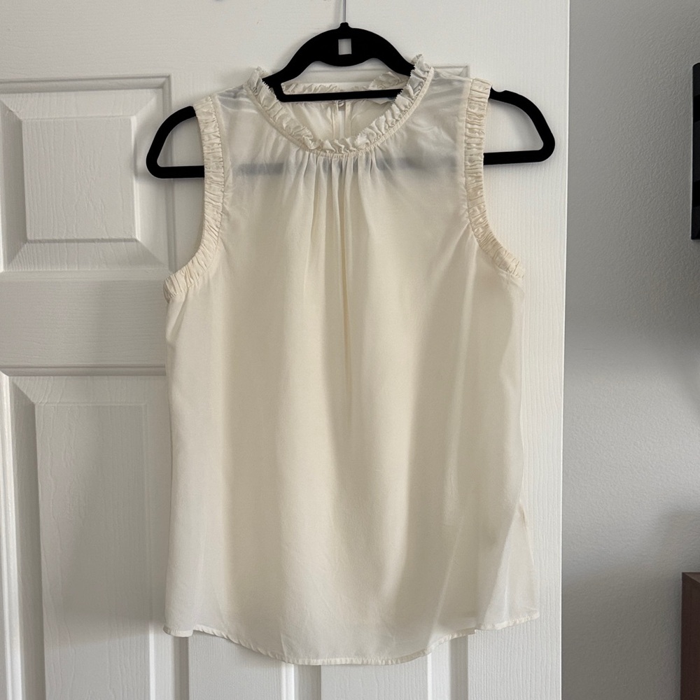Boden Cream Sleeveless Blouse